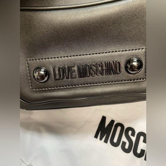 Love Moschino- Mini Backback | Gray W/ Gunmetal Hardware | Dustbag, Paperwork main image 7